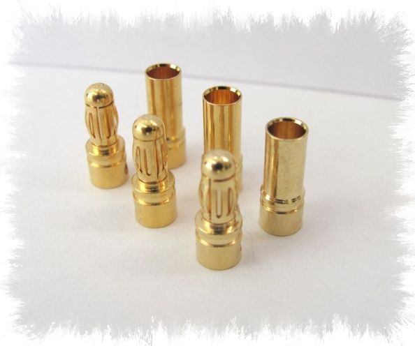 (image for) 3 Pairs 3.5mm Bullet Banana Plug Connector
