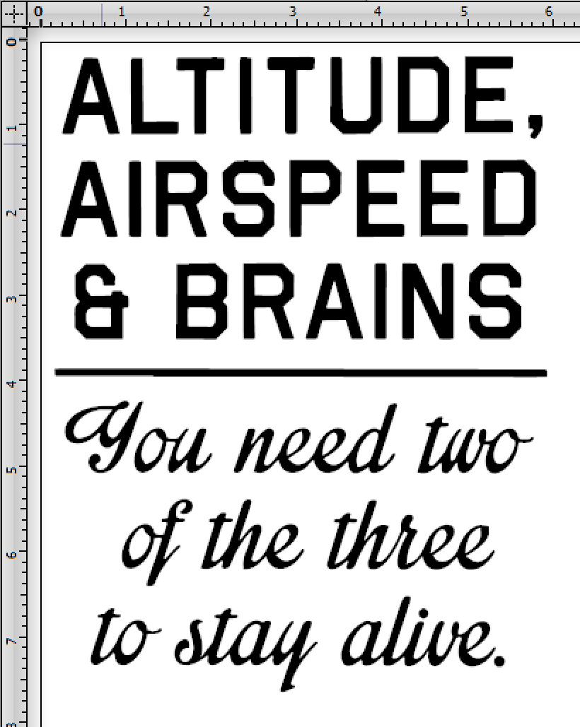 (image for) Altitude, Airspeed & Brains
