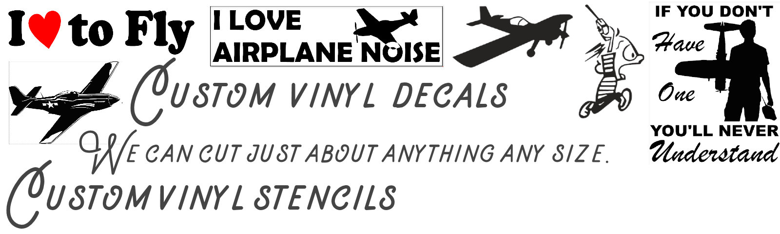 (image for) Vinyl decals and stencils.
